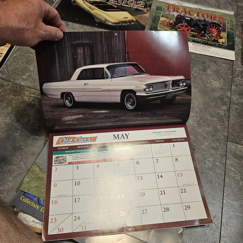 Lot Of 13 Vintage Classic Car Truck Tractor Calendars Variety 2001-2008 USA
